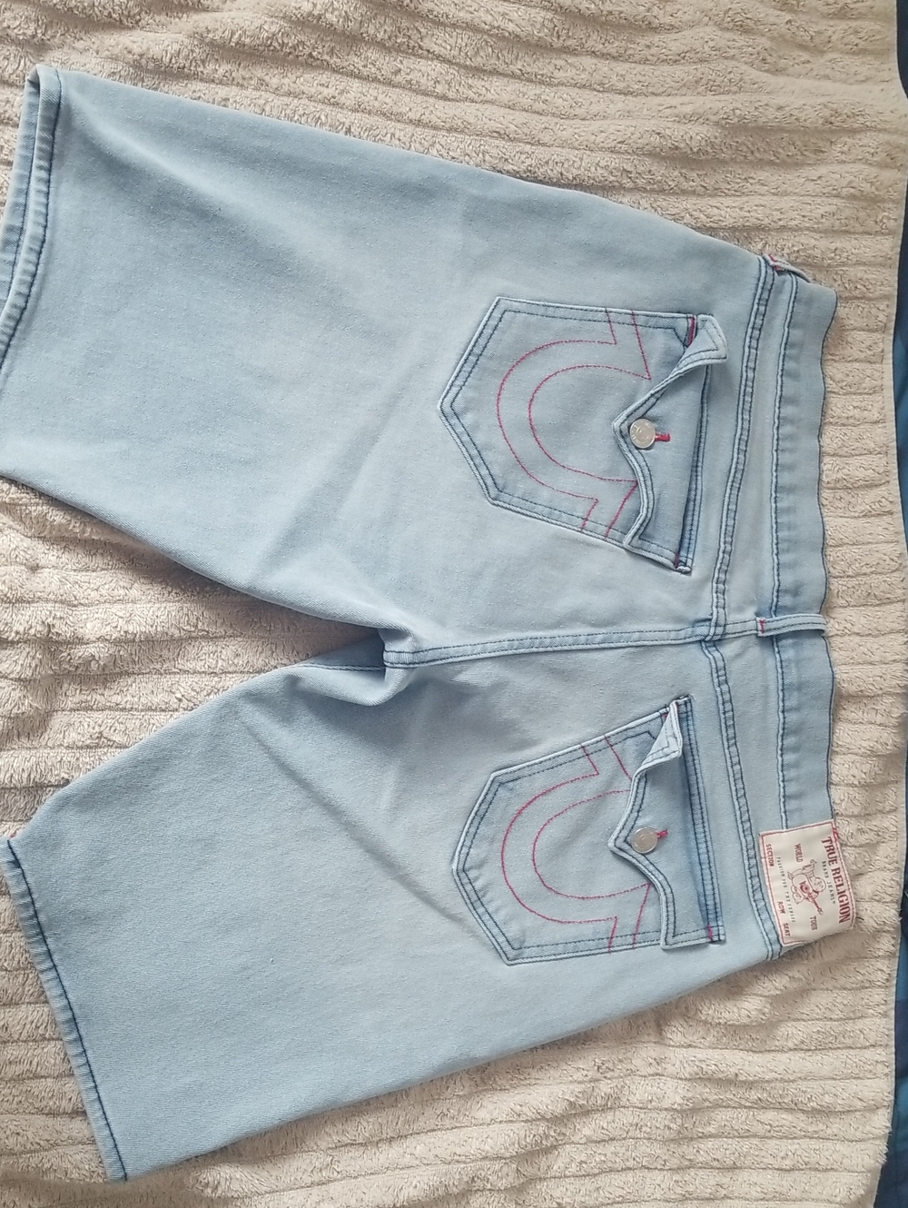 True Religion Light Wash Men's Denim Shorts